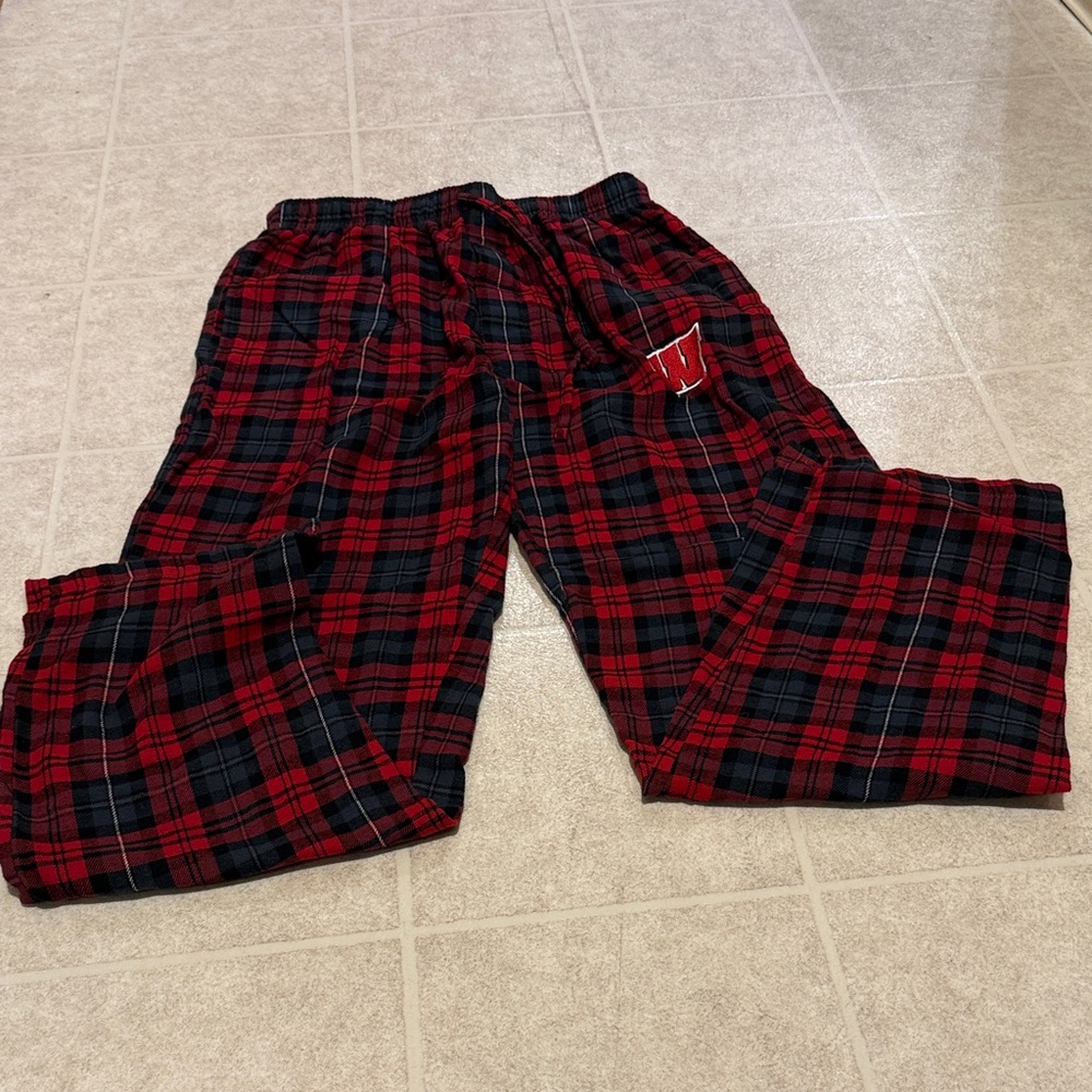 Red and Black Plaid Pajama Pants